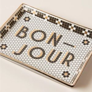 ✨Brand New✨Anthropologie Bistro Tile Collection Bonjour Jewelry/Make Up Tray